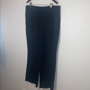 LOFT Black Linen Marisa Trousers Size 14